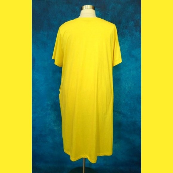 Woman Within Yellow Tee Dress 2X - Picture 4 of 8